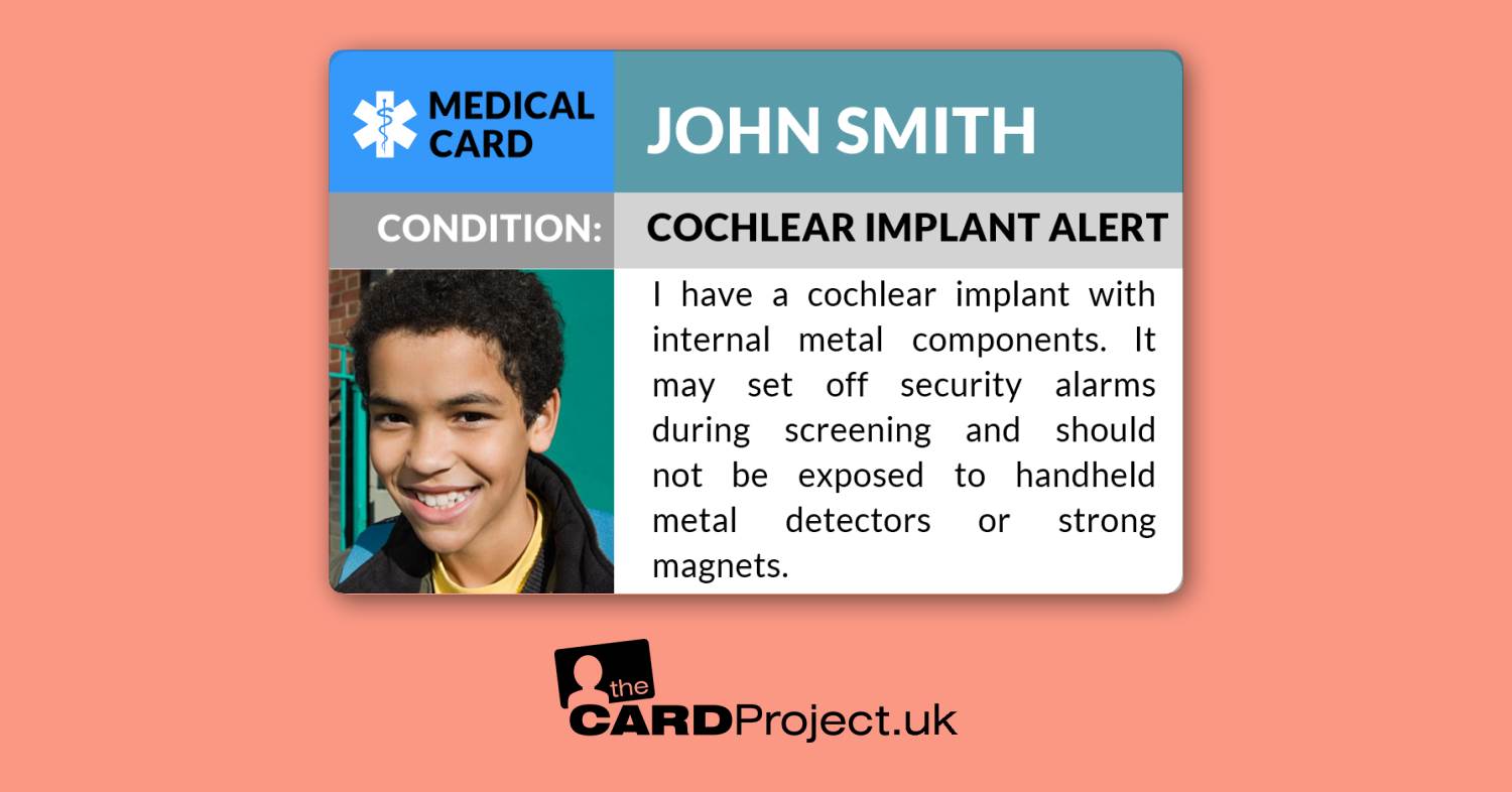Cochlear Implant Photo ID Card (FRONT)